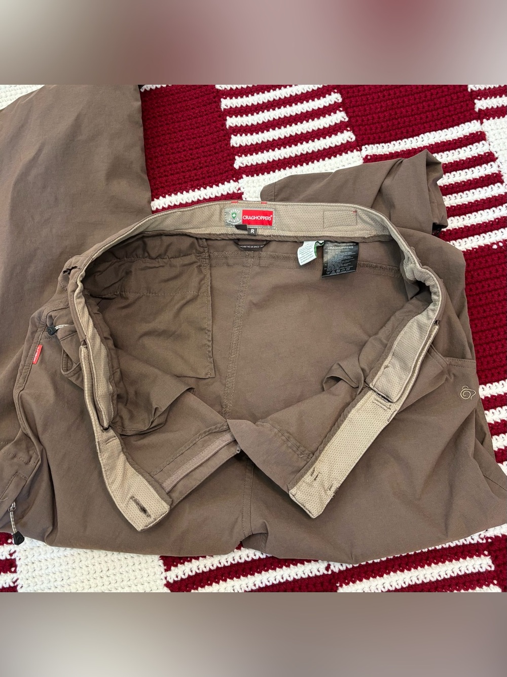 Like New Craghoppers Women's Nosilife Insect Shield Trousers, Sz 16, Brown Pants - Picture 12 of 16